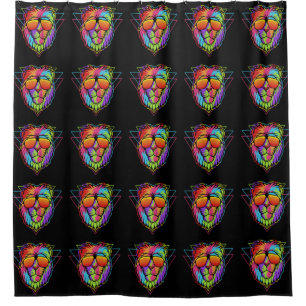 Rideaux De Douche Lion vibes arc-en-ciel