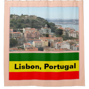 Rideaux De Douche Lisbonne, Portugal Skyline