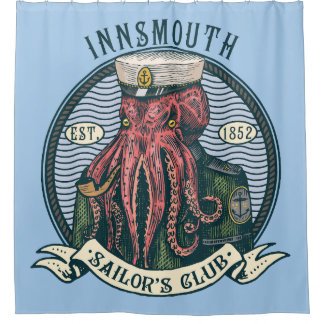 Rideaux De Douche L'Ombre sur la voile de Lovecraft Innsmouth