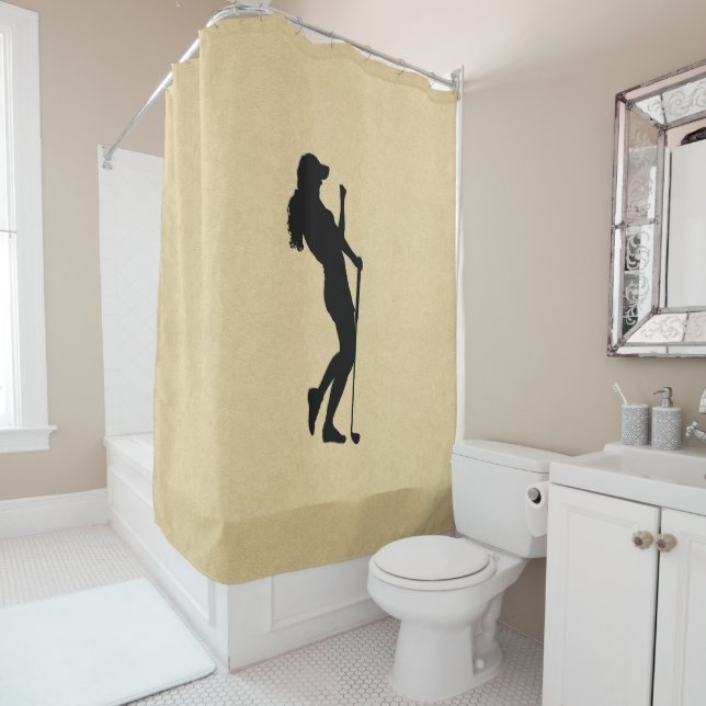 Rideaux De Douche Look en cuir pour dames (En situation)