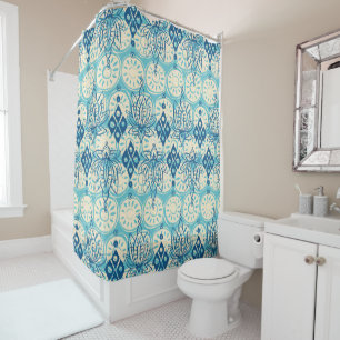 Rideaux De Douche losange bleu