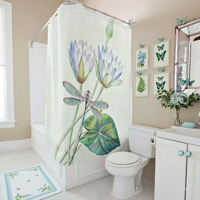 Rideaux De Douche Lotus et libellules (Créateur téléchargé)