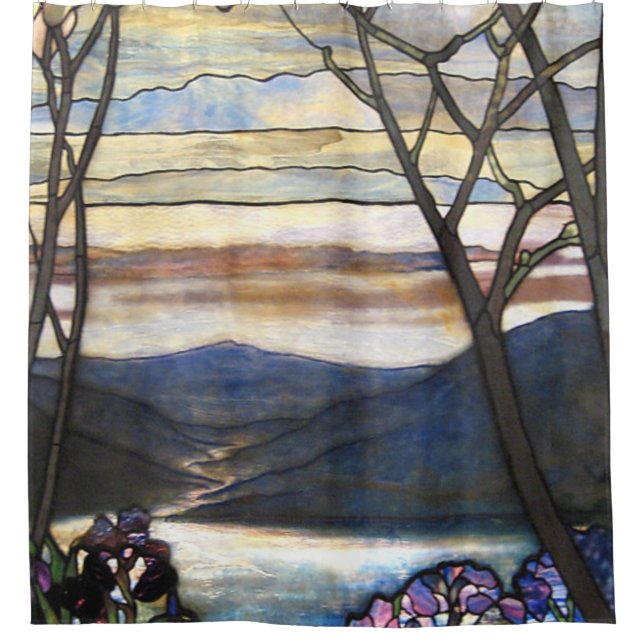 Rideaux De Douche Louis Comfort Tiffany - Vitrail 4 Magnolias (Devant)