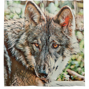 Rideaux De Douche loup cinglé