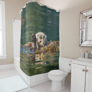 Rideaux De Douche Loutre de mer de ondulation