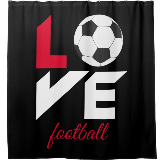 Rideaux De Douche Love football (Devant)