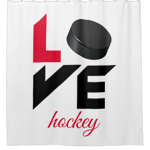Rideaux De Douche Love hockey