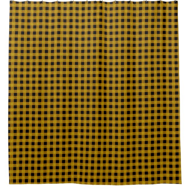 Rideaux De Douche Lumberjack Style - tissu jaune + vos idées (Devant)