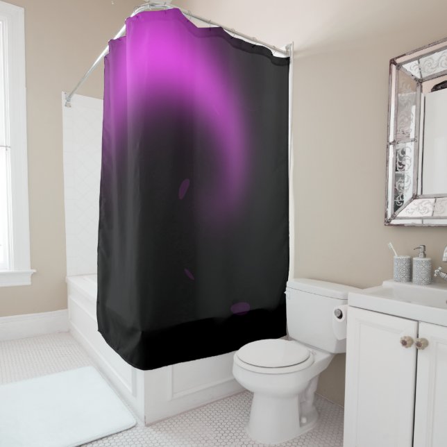 Rideaux De Douche Lumières Twirl Purple Sunburst (En situation)