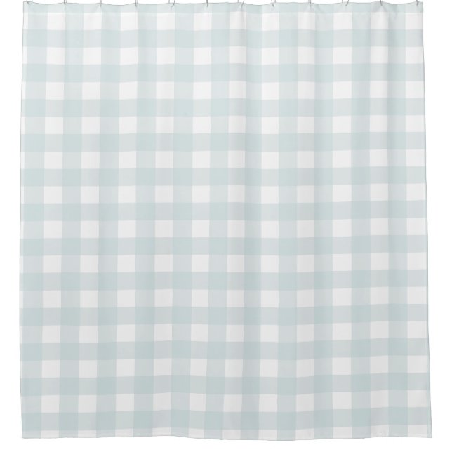 Rideaux De Douche Lumineuse Poudre Bleue Ferme Buffalo Check Plaid (Devant)