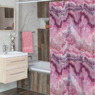 Rideaux De Douche Macro rose Agate Stone