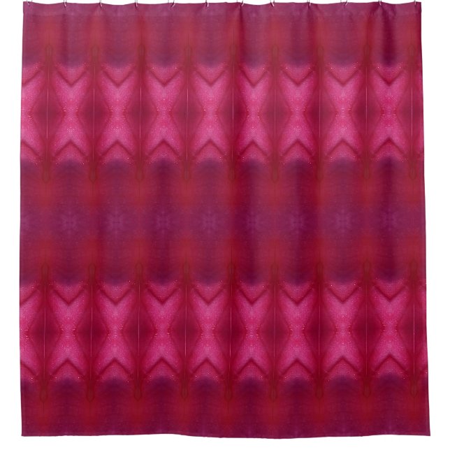 Rideaux De Douche Magenta Flower Ikat (Devant)