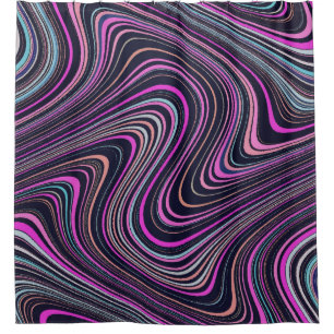 Rideaux De Douche Magenta Purple Motif de marine rose