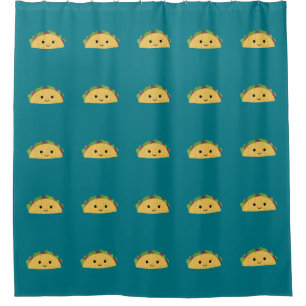 Rideaux De Douche Magnifique Caricature Kawaii Souriant Taco