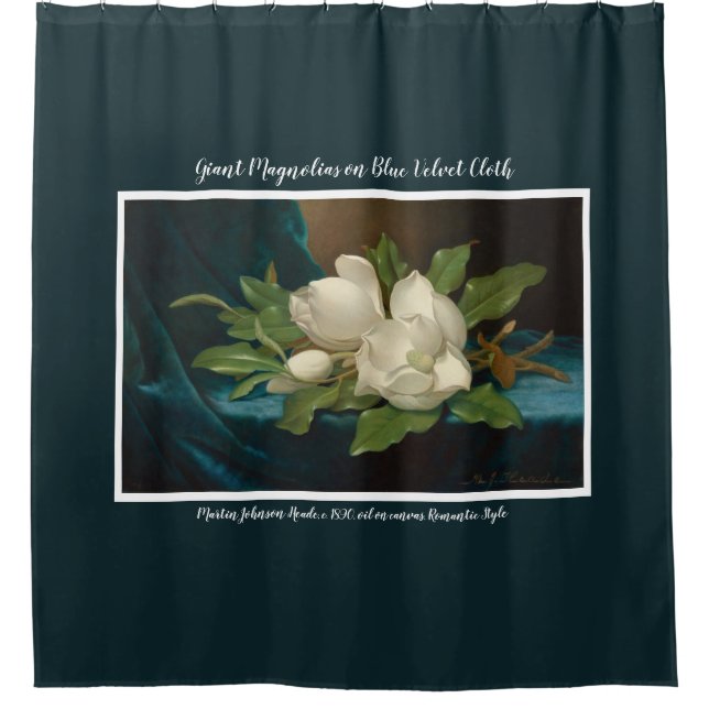 Rideaux De Douche Magnolias sur le Blue Fine Art (Devant)