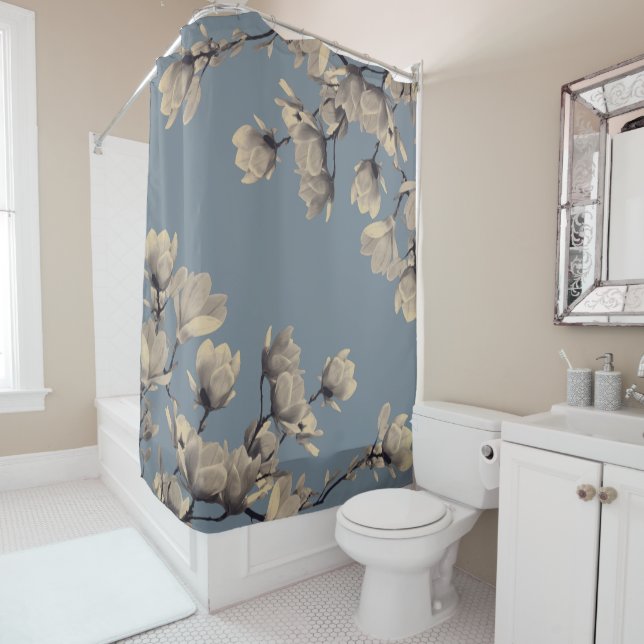 Rideaux De Douche Magnolias Vintages romantiques (En situation)