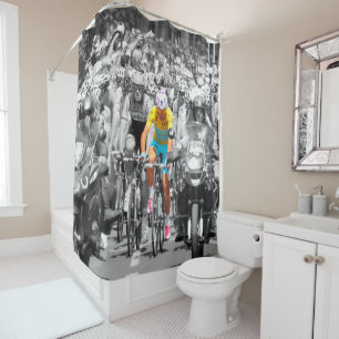Rideaux De Douche Maillot Jaune du Tour de France Peloton Course Cyc