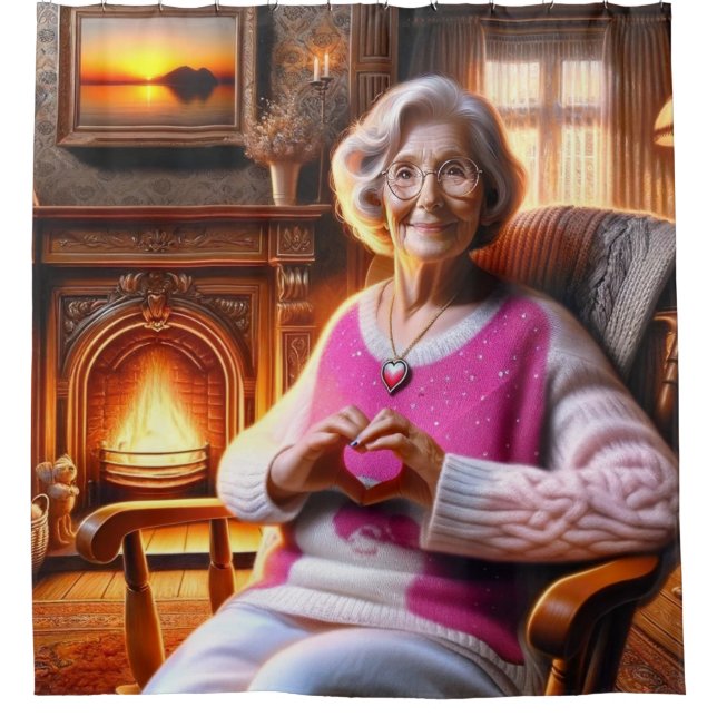 Rideaux De Douche Mains du coeur (Devant)