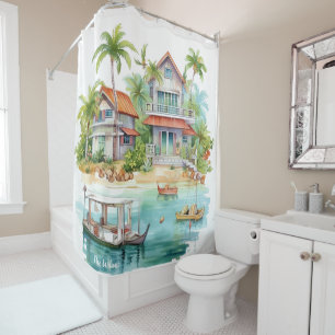 Rideaux De Douche Maisons de plage Whimsical