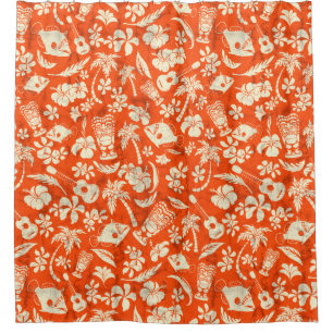 Rideaux De Douche Makapuu Beach Hawaiian Batik Aloha Shirt