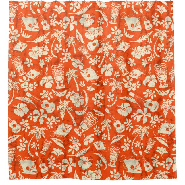 Rideaux De Douche Makapuu Beach Hawaiian Batik Aloha Shirt (Devant)
