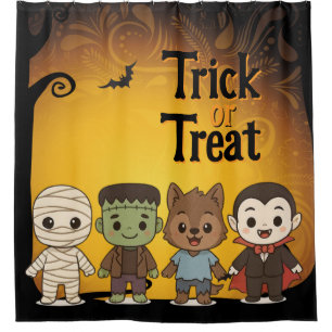 Rideaux De Douche Maman mignonne, Frankenstein, Dracula, loup-garou
