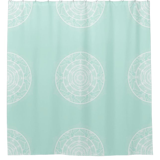 Rideaux De Douche Mandala en verre marin (Devant)