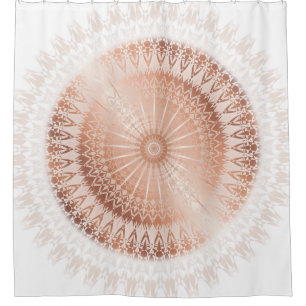 Rideaux De Douche Mandala Moderne en Or Rose