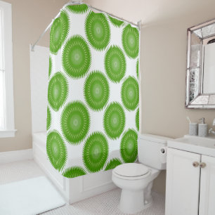 Rideaux De Douche Mandala vert Soleil