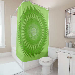 Rideaux De Douche Mandala vert Soleil