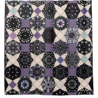 Rideaux De Douche Mandala vintage Floral : Coloré sans joint