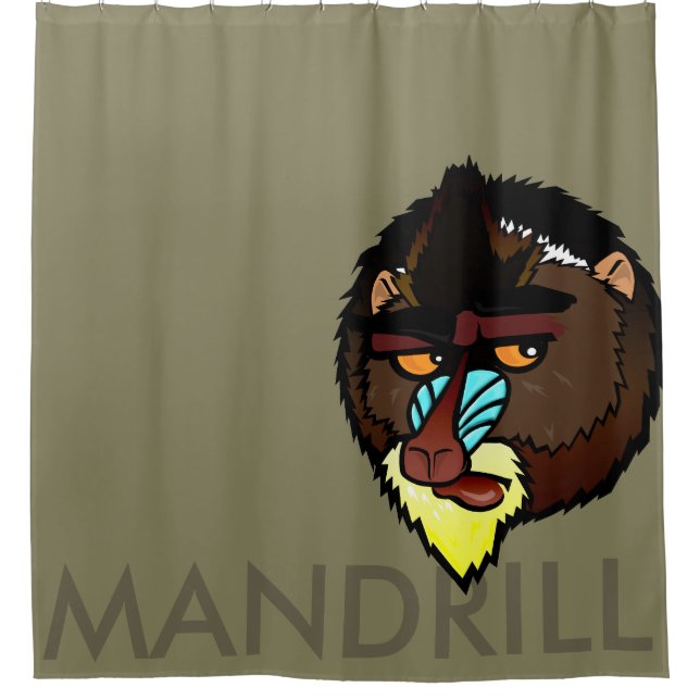 RIDEAUX DE DOUCHE MANDRILL SHOWER CURTAIN (Devant)