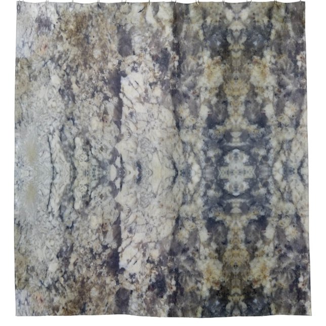 Rideaux De Douche Marbre Brown et gris (Devant)