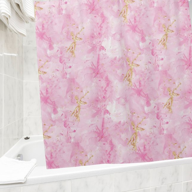 Rideaux De Douche Marbre doré rose (Créateur téléchargé)