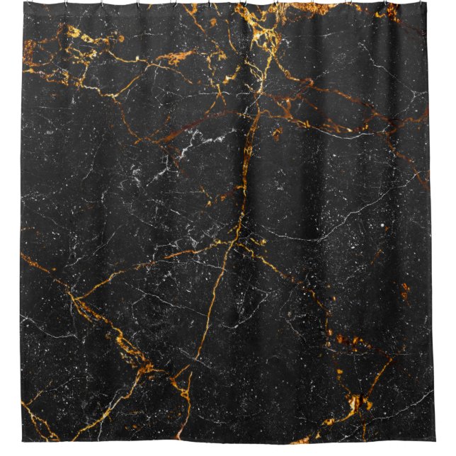 Rideaux De Douche Marbre noir texture arrière - plan, marbre naturel (Devant)