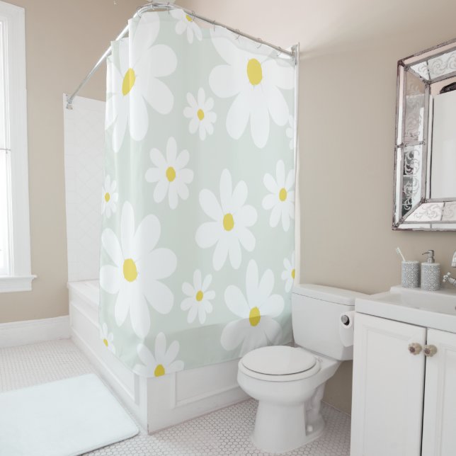 Rideaux De Douche Marguerites (En situation)
