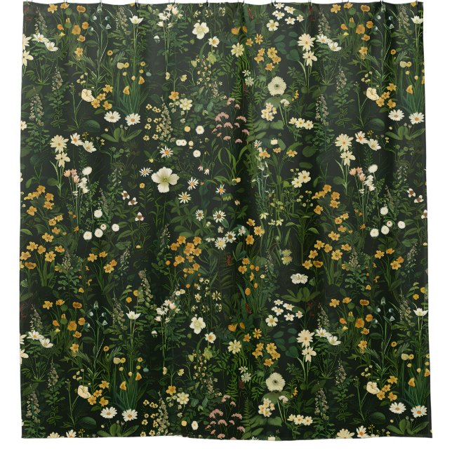Rideaux De Douche Marianne Dark Daisy Floral (Devant)