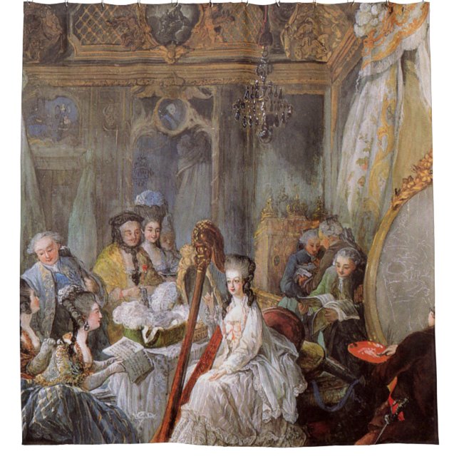 Rideaux De Douche Marie Antoinette Dans Sa Chambre À Versailles (Devant)
