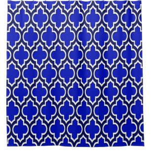 Rideaux De Douche Marine Bleu Blanc XL Marocain #4DS