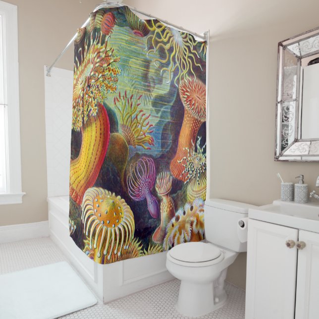 Rideaux De Douche Marine d'actinies d'Ernst Haeckel : Actiniae (En situation)