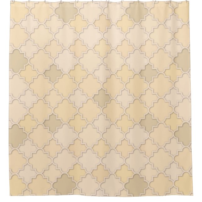 Rideaux De Douche Marocain Grand Quatrefoil Jaunes d'or (Devant)