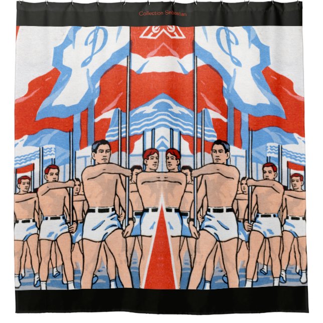 Rideaux De Douche Marquage des garçons (Devant)