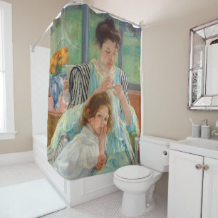 Rideaux De Douche Mary Cassatt - Jeune mère coudre