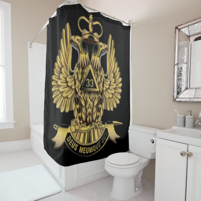 Rideaux De Douche MASONS DU 33e DEGRÉ (En situation)