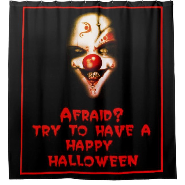 Rideaux De Douche Masque d'horreur d'Halloween (Devant)