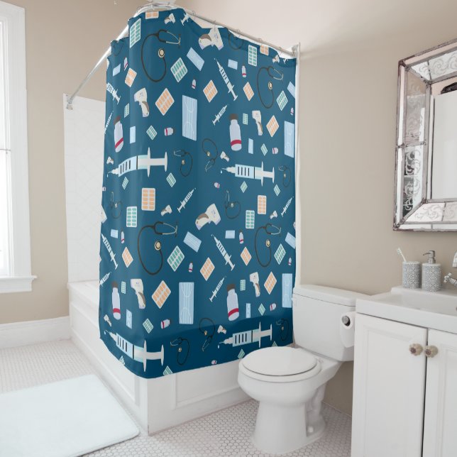 Rideaux De Douche Médecin de santé Motif Fournitures Médicales (En situation)