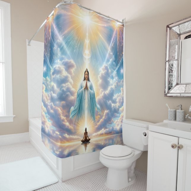 Rideaux De Douche Méditation et guide spirituel (En situation)