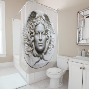 Rideaux De Douche Medusa Grèce renoue avec le marbre beige neutre
