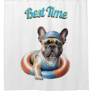 Rideaux De Douche Meilleur moment du bouledogue français T