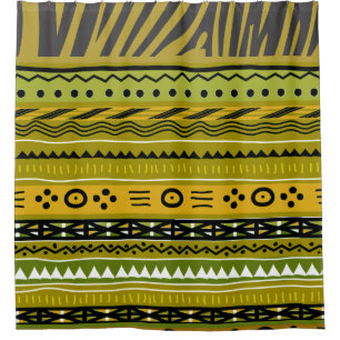 Rideaux De Douche Mélange africain de motif